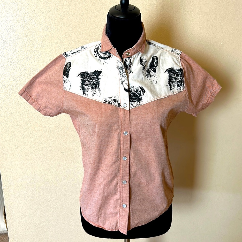 Custom Made Cowboy Shirt in Peach